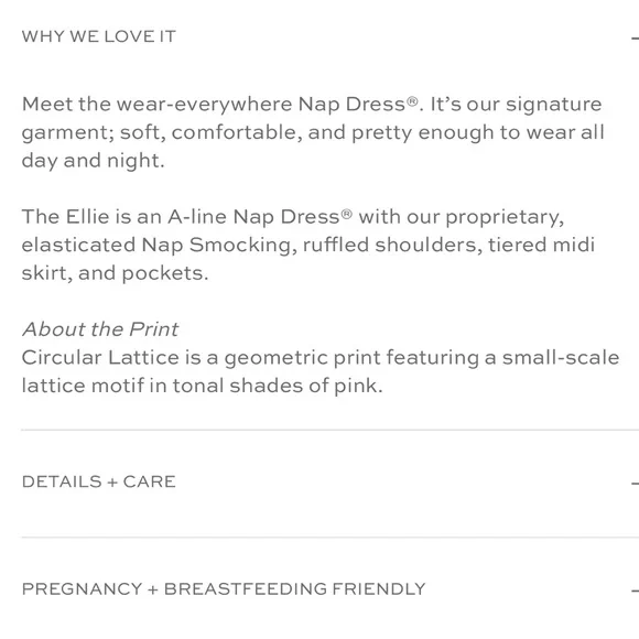 Hill House Ellie Nap Dress - Rose Circular Lattice. L. NWT. - Picture 4 of 6